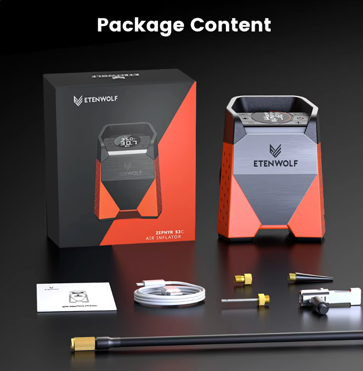 ETENWOLF ZEPHYR S3C 휴대용 공기주입기 (스탠필수)