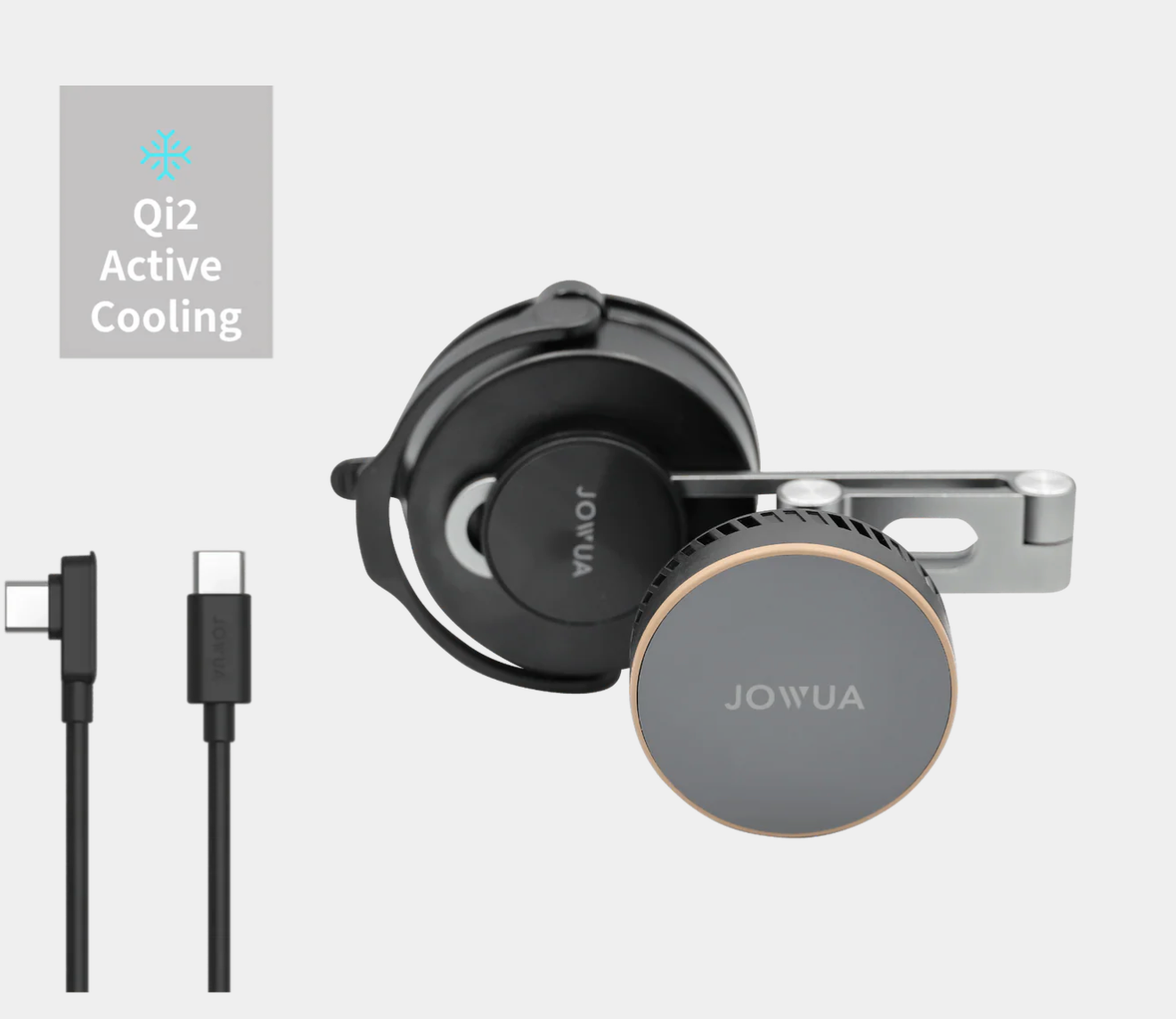 JOWUA 6D 액티브 쿨링 인비저블 거치대 (Qi2·MagSafe)