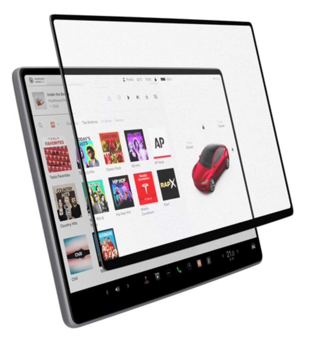 슈피겐 앞좌석 15.4인치 스크린 글라스 tR 이지핏 보호필름